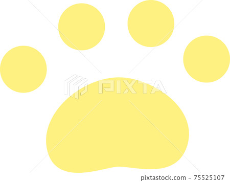 Cream yellow animal footprints light yellow Cream yellow animal footprints light yellow 75525107