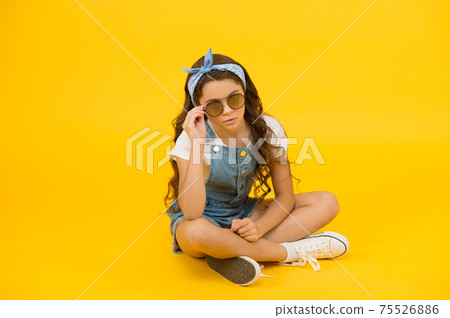 Accessory to protect your eyesight. Adorable small child  75526886