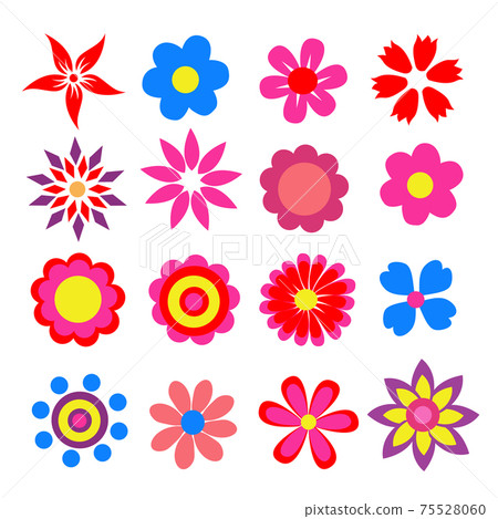 colorful spring flowers vector illustration colorful spring flowers vector illustration 75528060