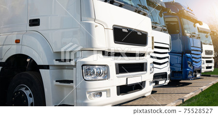Truck fleet in a row Truck fleet in a row 75528527