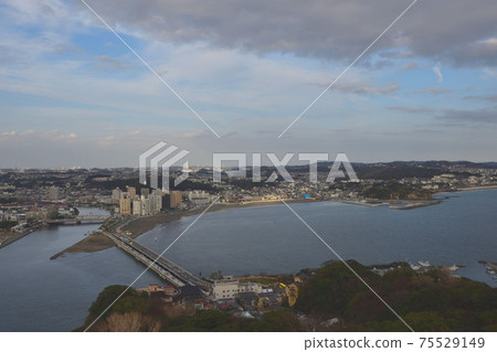 江之島本田橋x藤澤市x風景 江之島本田橋x藤澤市x風景 75529149