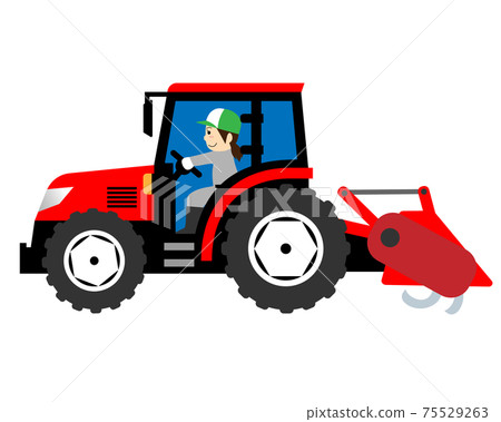 駕駛拖拉機的女人 75529263