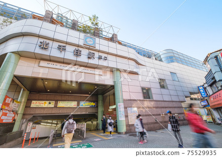 Cityscape in front of the east exit of Kitasenju Station, Adachi-ku, Tokyo Cityscape in front of the east exit of Kitasenju Station, Adachi-ku, Tokyo 75529935