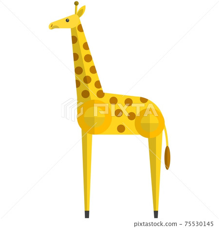Giraffe flat vector, african cute animal illustration Giraffe flat vector, african cute animal illustration 75530145