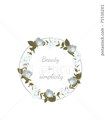 Poster with beautiful floral wreath and lettering Poster with beautiful floral wreath and lettering 75530201