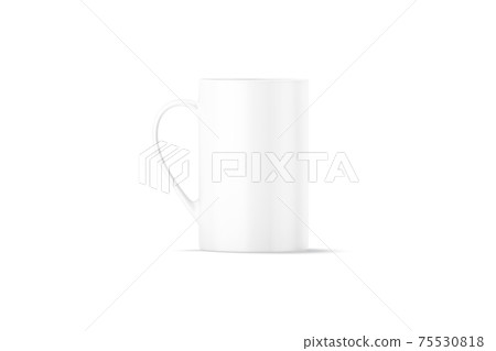 Blank ceramic narrow 11oz mug with handle mockup, front view Blank ceramic narrow 11oz mug with handle mockup, front view 75530818