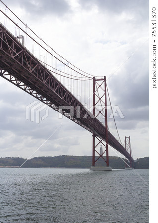 The Ponte 25 de Abril Bridge in Lisbon, Portugal 75531370