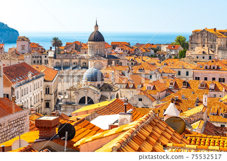Panorama of Old Dubrovnik Town. Croatia Europe Panorama of Old Dubrovnik Town. Croatia Europe 75532517