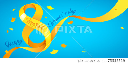Background template for International Womens Day. Horizontal Greeting card template. Vector illustration. Background template for International Womens Day. Horizontal Greeting card template. Vector illustration. 75532519