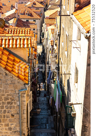 Panorama of Old Dubrovnik Town. Croatia Europe Panorama of Old Dubrovnik Town. Croatia Europe 75532520