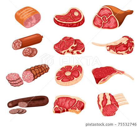 Cartoon meat products 75532746