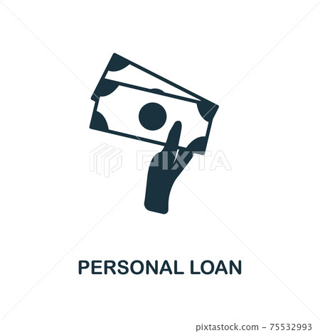 Personal Loan icon. Line style icon design from... - Stock Illustration