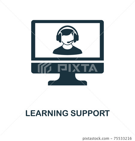 Learning Support creative icon. Simple element illustration. Learning Support concept symbol design from online education collection. Objects for mobile, web design, apps, software, print. 75533216
