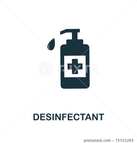 Desinfectant icon. Simple element from new normality collection. Filled monochrome Desinfectant icon for templates, infographics and banners 75533265