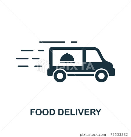Food Delivery icon. Simple element from new normality collection. Filled monochrome Food Delivery icon for templates, infographics and banners Food Delivery icon. Simple element from new normality collection. Filled monochrome Food Delivery icon for templates, infographics and banners 75533282