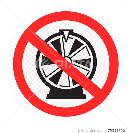 do not gamble fortune wheel sign sticker 75533320