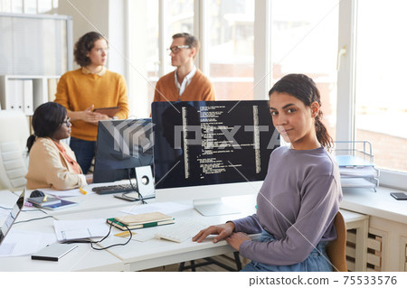 Portrait of Female Software Developer Portrait of Female Software Developer 75533576