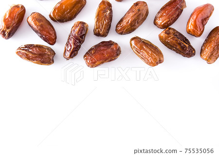 Dates isolated on white background Dates isolated on white background 75535056