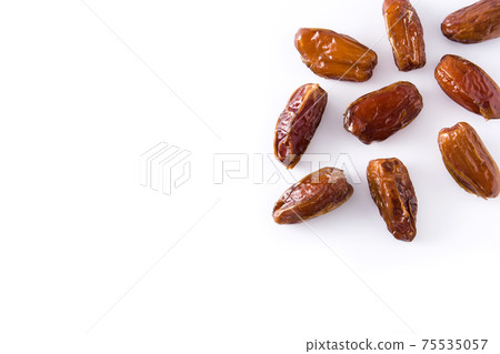 Dates isolated on white background Dates isolated on white background 75535057