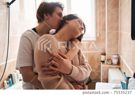 Lesbians In Bathroom