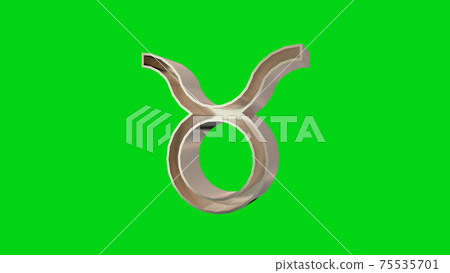 Golden Taurus. Bull Astrological Zodiac sign on a green screen. 3d rendering Golden Taurus. Bull Astrological Zodiac sign on a green screen. 3d rendering 75535701