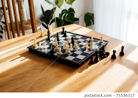 Leaving unfinished chess game in the middle 75536317