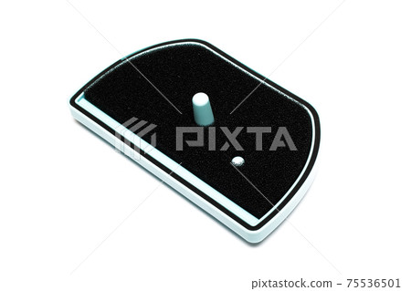 New filter for vacuum cleaner isolated on white background 75536501