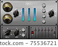 Realistic virtual equalizers and compressors. Vector. 75536721