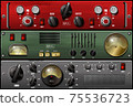Realistic virtual equalizers and compressors. Vector. 75536723