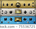 Realistic virtual equalizers and compressors. Vector. 75536725