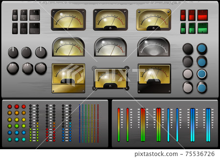 A set of elements for the equalizer. Vector. A set of elements for the equalizer. Vector. 75536726