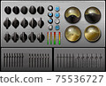 A set of elements for the equalizer. Vector. 75536727