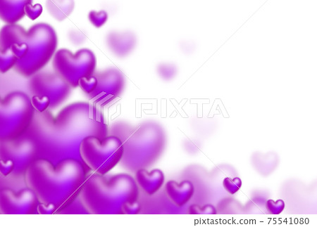 Valentine's material Image of a purple three-dimensional heart springing up from diagonally below left Horizontal background White Other colors available 75541080