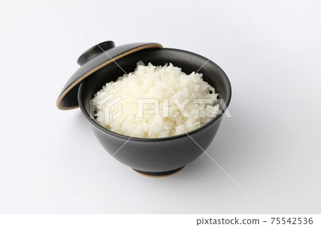 飯白飯飯碗白色背景 75542536