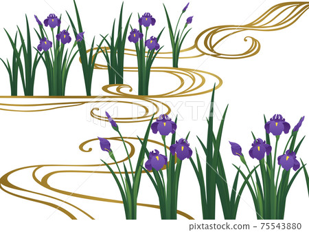 裝飾背景-虹膜和自來水 裝飾背景-虹膜和自來水 75543880