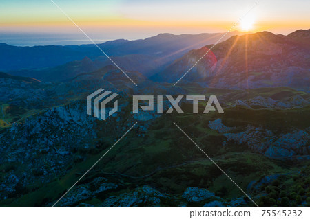 Picos de Europa at sunset, Spain Picos de Europa at sunset, Spain 75545232