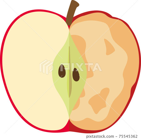 蘋果切一半切氧化 75545362