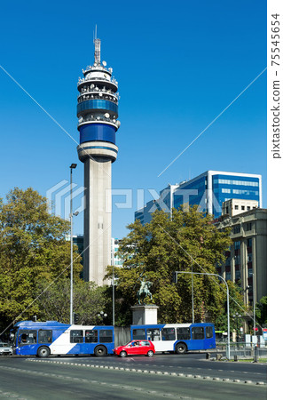 TV tower in center of Santiago, Chile TV tower in center of Santiago, Chile 75545654