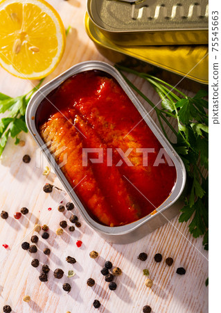 Mackerel fillets in tomato sauce Mackerel fillets in tomato sauce 75545663