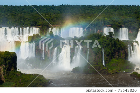 Waterfall Cataratas del Iguazu on Iguazu River, Brazil Waterfall Cataratas del Iguazu on Iguazu River, Brazil 75545820