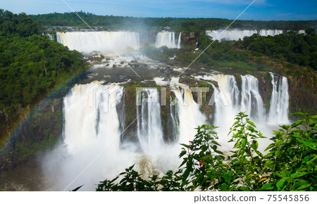Waterfall Cataratas del Iguazu on Iguazu River, Brazil 75545856