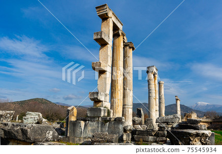 Ruins of ancient temple dedicated to Aphrodite in Aphrodisias, Turkey Ruins of ancient temple dedicated to Aphrodite in Aphrodisias, Turkey 75545934