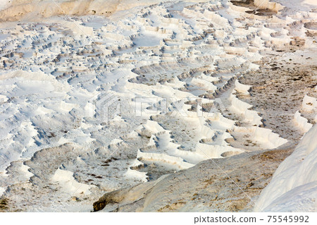Travertines mountains of Pamukkale in Turkey. Travertines mountains of Pamukkale in Turkey. 75545992