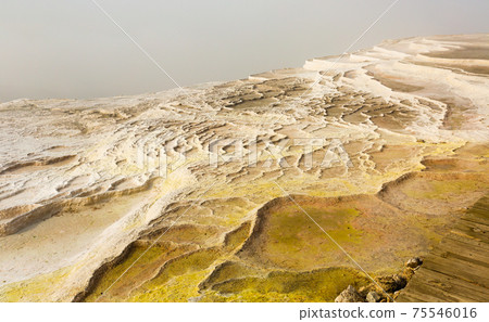 Travertines mountains of Pamukkale in Turkey. Travertines mountains of Pamukkale in Turkey. 75546016