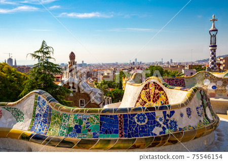 Park Guell is the famous park designed by Antoni Gaudi Park Guell is the famous park designed by Antoni Gaudi 75546154