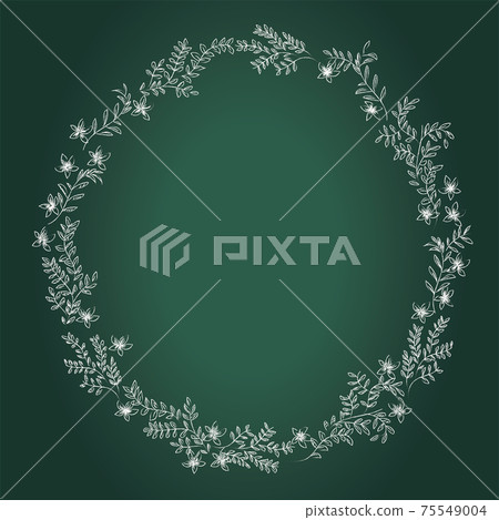 Blackboard background chalk touch hand-painted vegetation flower analog-like frame Blackboard background chalk touch hand-painted vegetation flower analog-like frame 75549004