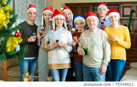 Family together on new years eve 75549021