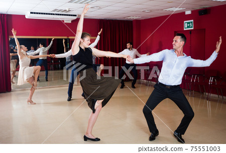 People practicing vigorous jive People practicing vigorous jive 75551003