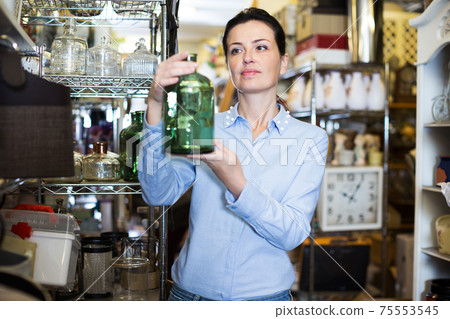 female holding glass jar female holding glass jar 75553545