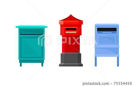 Letter Box or Letter Plate with Hole or Mail Slot for Receiving Incoming Mail Vector Set Letter Box or Letter Plate with Hole or Mail Slot for Receiving Incoming Mail Vector Set 75554459